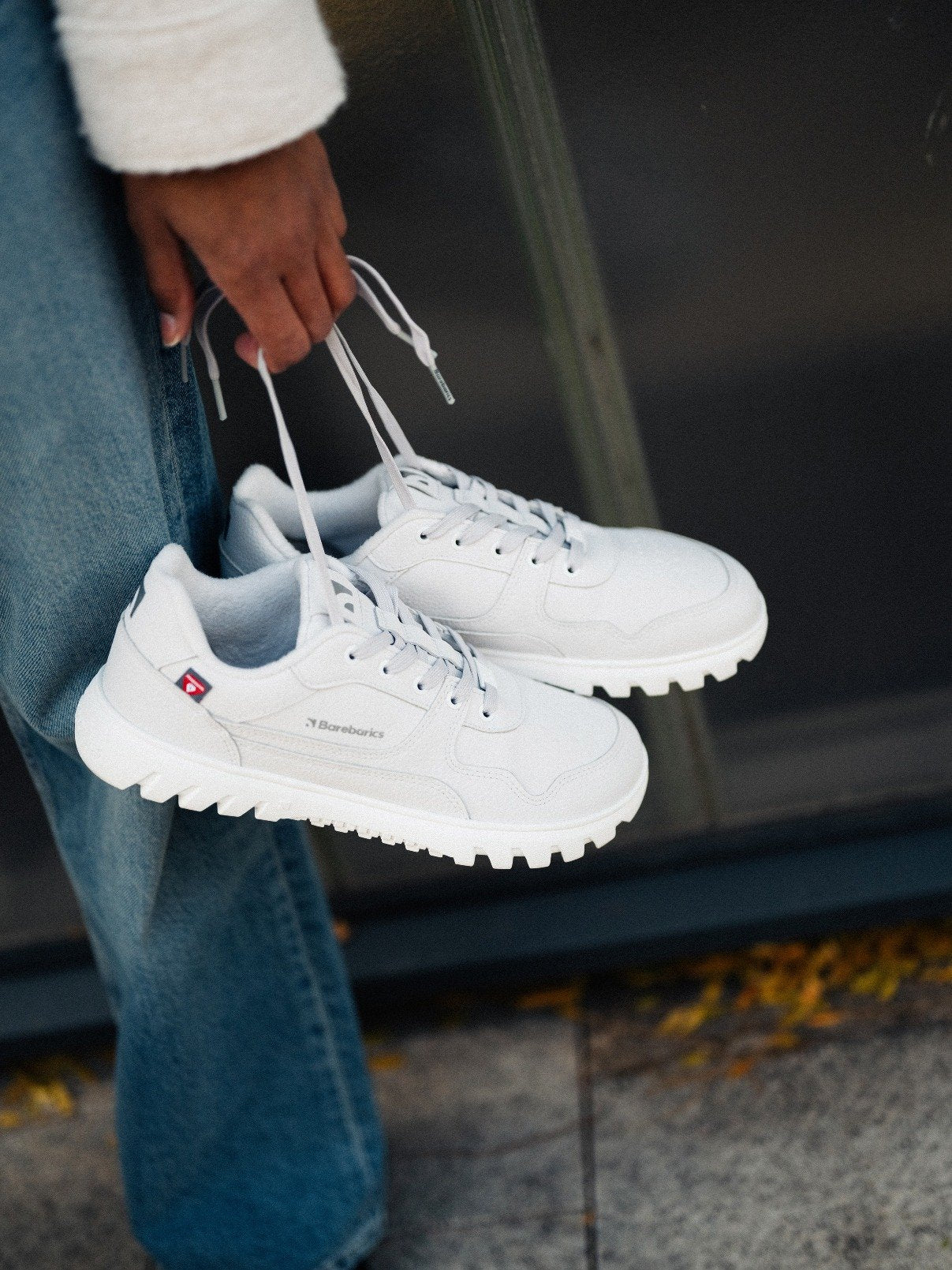Barefoot sneakers Zing Frost Light Grey & White - Ohana Barefoot