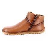 Botines Barefoot en piel con forro de lana color Cuero