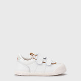 Deportiva respetuosa infantil Berlin White Mostaza en horma Wide