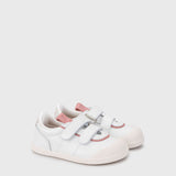 Deportiva respetuosa infantil Berlin White Rosa en horma Wide