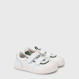 Deportiva respetuosa infantil Berlin White Verde en horma Wide