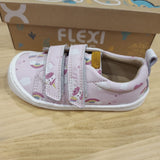 Zapatilla respetuosa infantil de piel estampado Unicornio