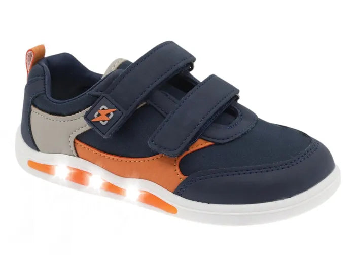 Deportiva respetuosa con luces Azul marino / Naranja REF:2218680 - Ohana Barefoot