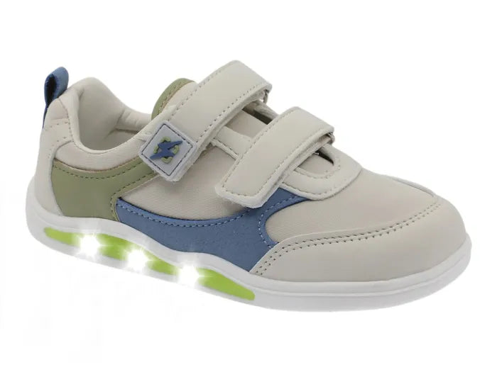 Deportiva respetuosa con luces Beige / Azul / Verde REF:2218681 - Ohana Barefoot