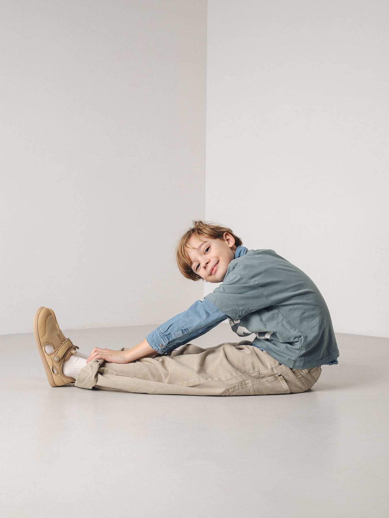 Sandalia respetuosa Zest Kids Beige - Ohana Barefoot