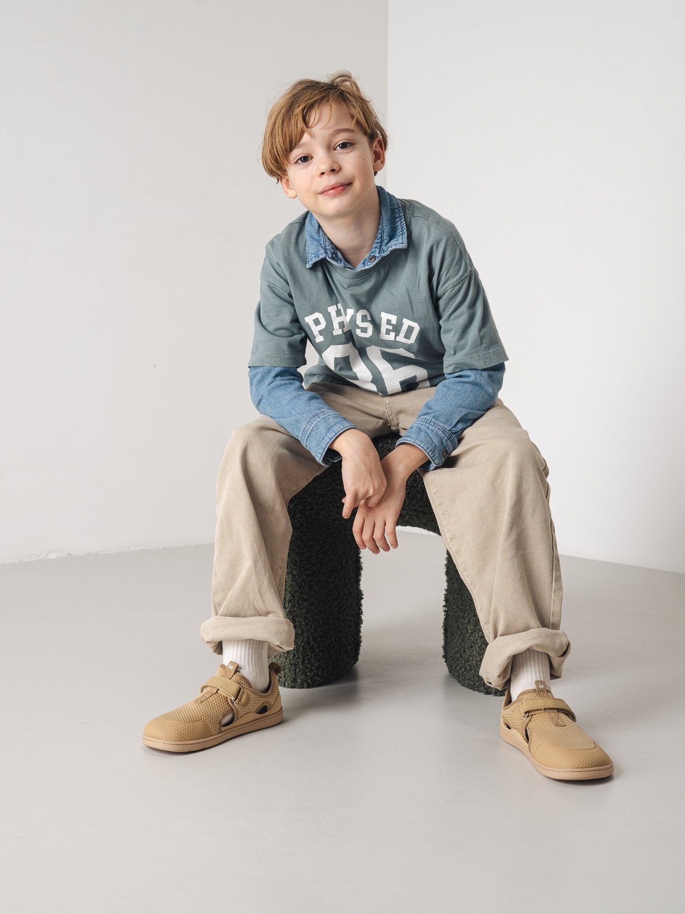 Sandalia respetuosa Zest Kids Beige - Ohana Barefoot