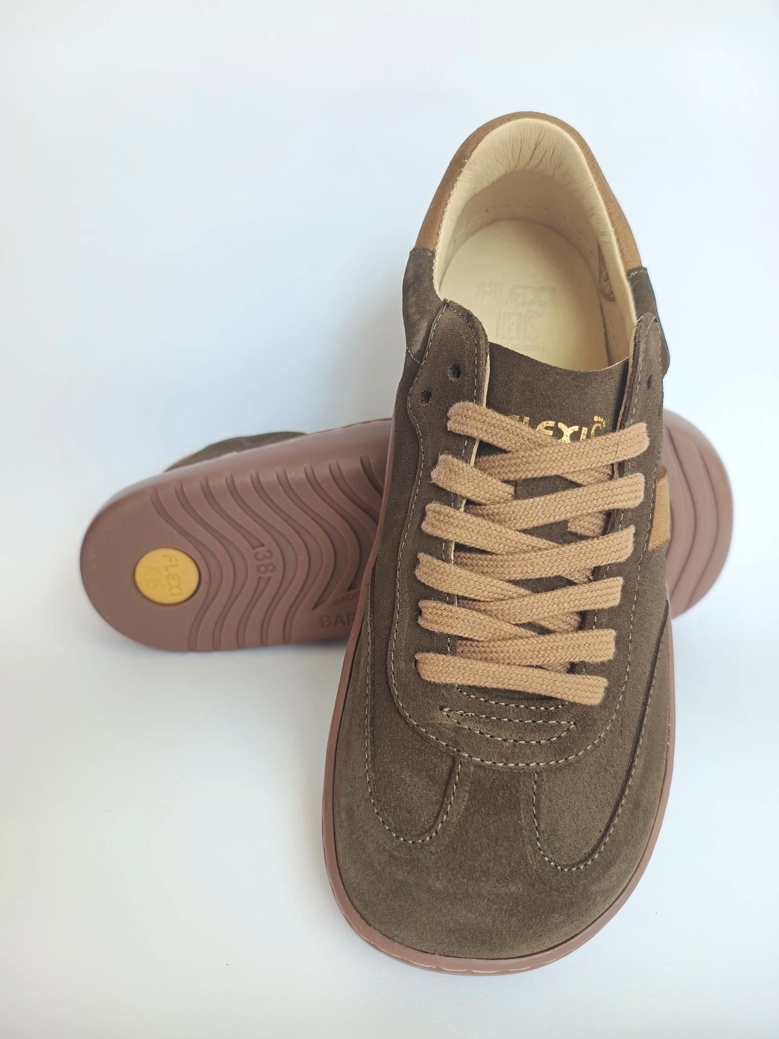 Zapatilla barefoot serraje 8998-S Kaki/Tierra - Ohana Barefoot