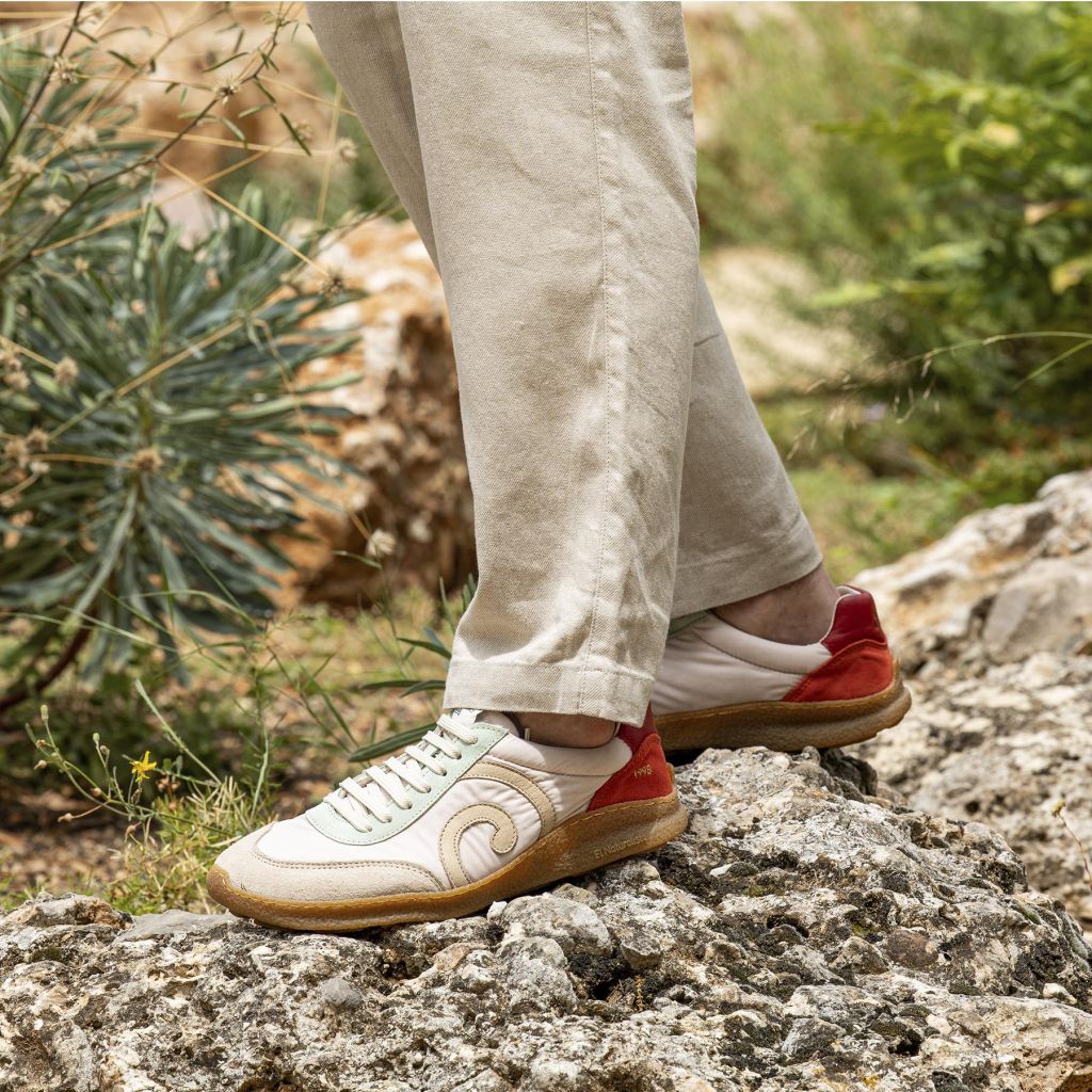 Zapatilla respetuosa multi material Cream Oroel - Ohana Barefoot