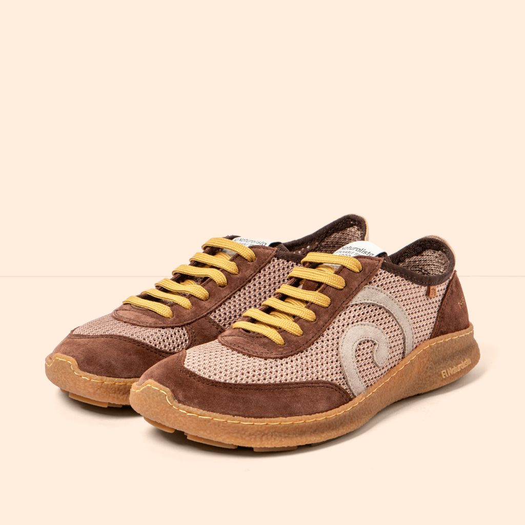 Zapatilla respetuosa multi material Chocolate Oroel - Ohana Barefoot