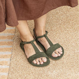 Sandalia barefoot Nobuck Kaki Satya - Ohana Barefoot