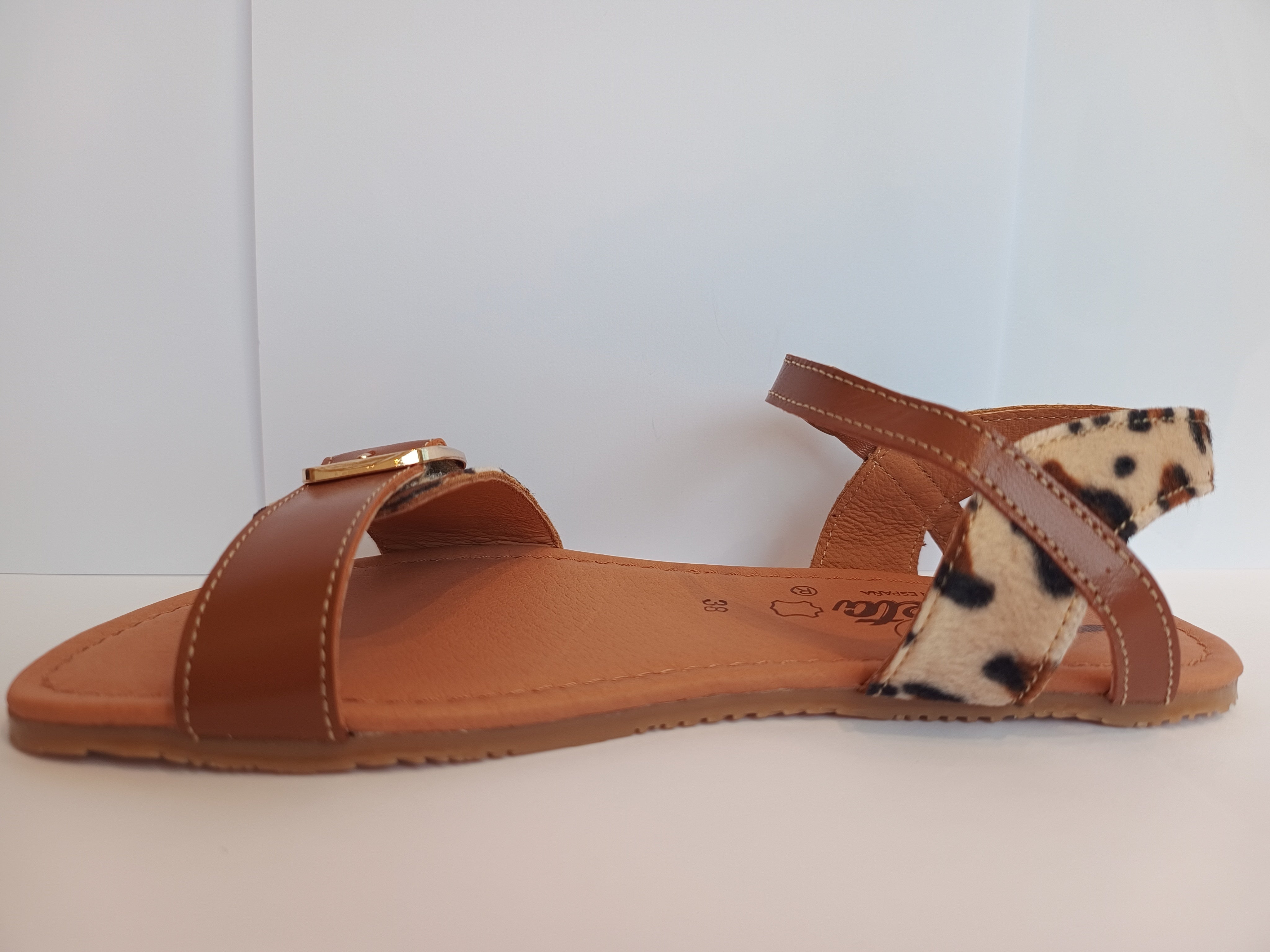 Sandalia barefoot Tabarca pelo Leopardo - Ohana Barefoot