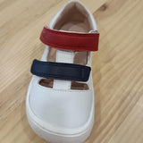 Sandalia respetuoso infantil Blanco/Navy/ Rojo con puntera cerrada