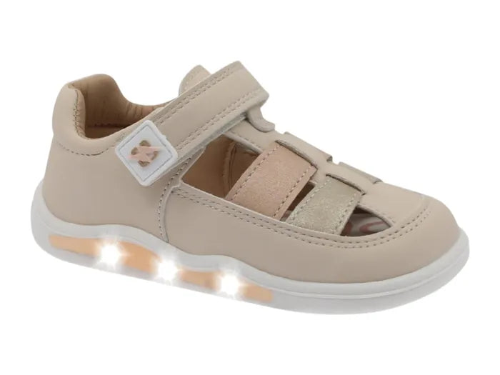 Sandalia respetuosa con luces en Beige/Oro REF:2218650 - Ohana Barefoot