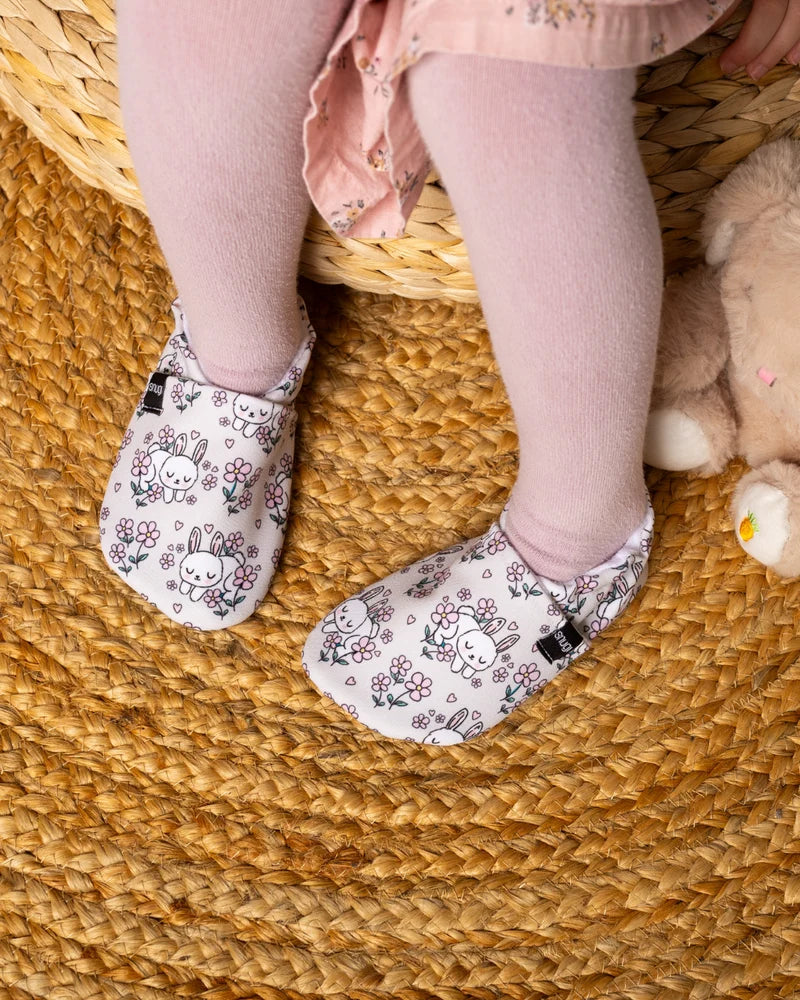 Zapatilla respetuosa interior Bunny Flowers - Ohana Barefoot