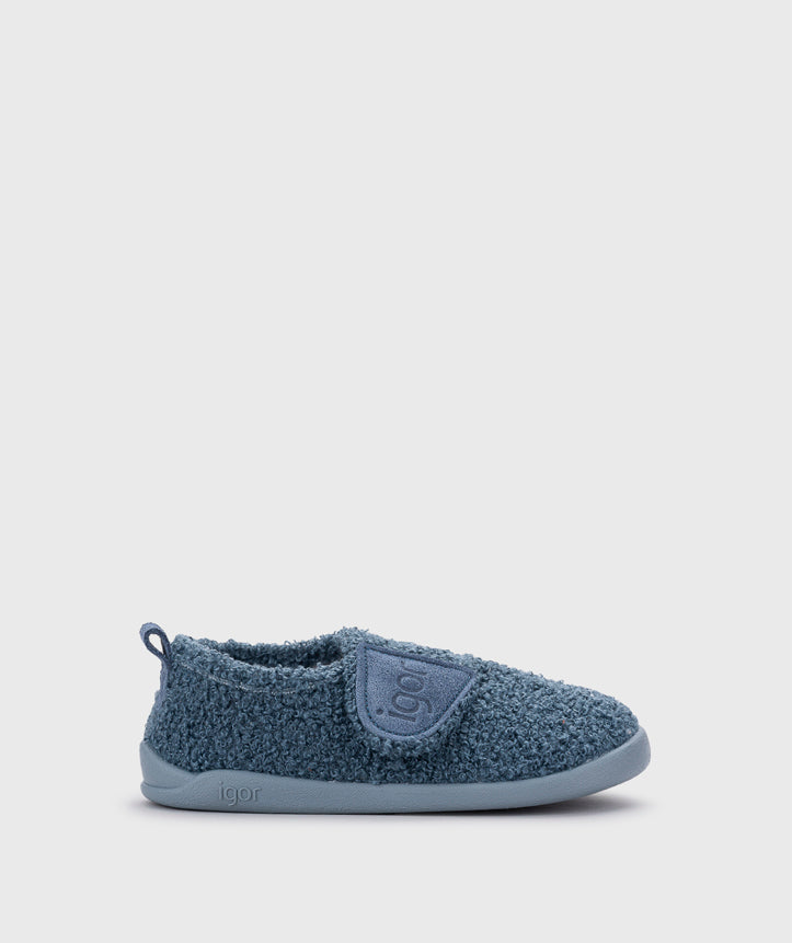 Zapatillas de interior respetuosas Junior rizo en color Azul - Ohana Barefoot