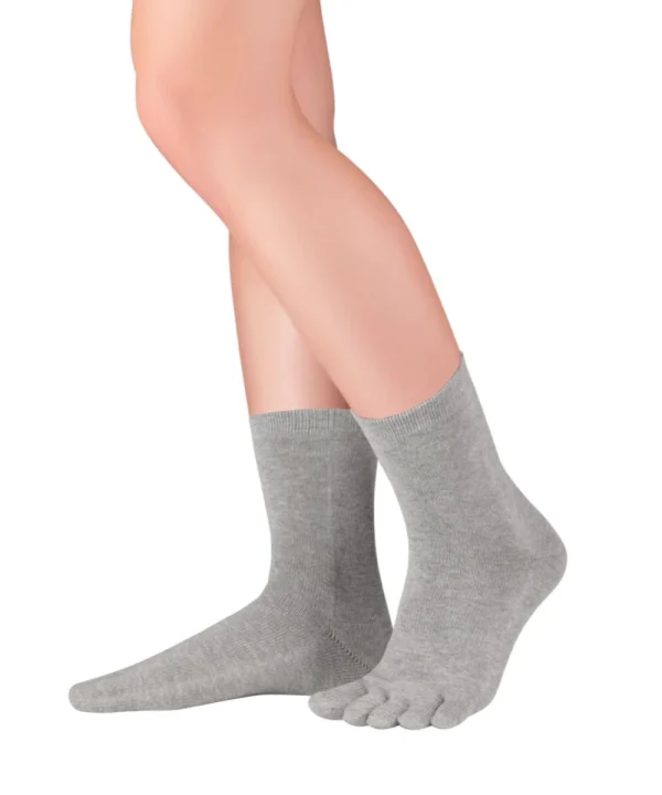 Calcetines de dedos de Algodón Midi Gris claro KNITIDO