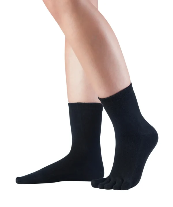 Calcetines de dedos de Algodón Midi Negro KNITIDO