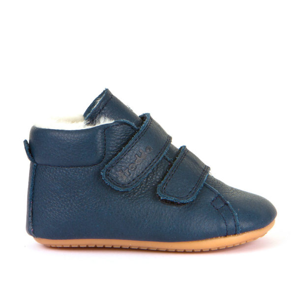 BOTAS PREWALKERS DARK BLUE DOBLE VELCRO CON BORREGUITO - FRODDO PRIMEROS PASOS