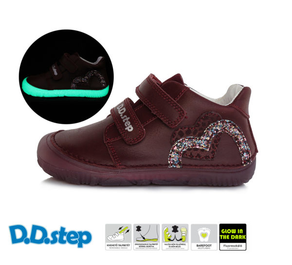 ZAPATO RESPETUOSO BURDEOS FLUORESCENTE CON BRILLANTINAS  - D.D.STEP - Imagen 3