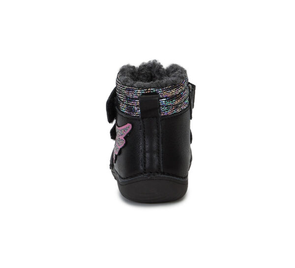 BOTAS NEGRAS RESPETUOSAS CON DETALLES EN ROSA, SUELA FLUORESCENTE Y BORREGUITO-D.D.STEP - Imagen 6
