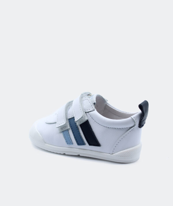 DEPORTIVA LUNA BLANCO CON RAYAS AZULES - BLANDITOS BY CRIOS - Imagen 2