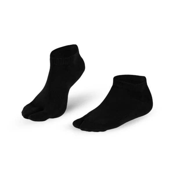 Calcetines de dedos de algodon Tabi Sneaker Negro KNITIDO