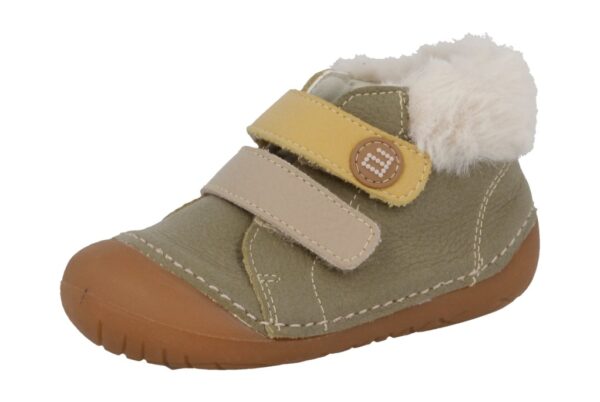 ZAPATO CON NOBUK LAVADO SALVIA CON MOSTAZA GATEAFLEX - ANDANINES