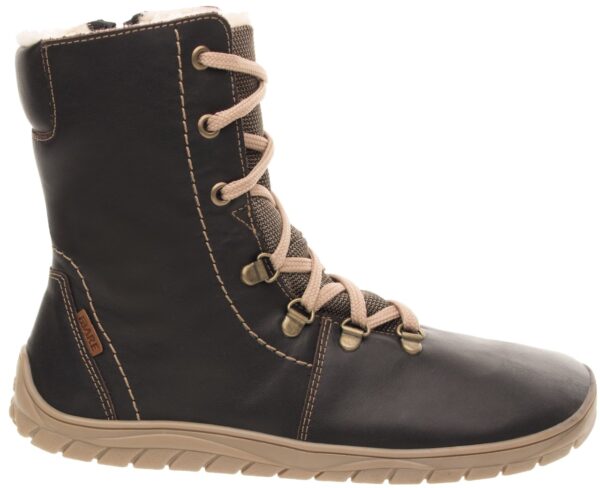BOTA RESPETUOSA BAREFOOT FARE BARE MARRON CON BORREGUITO Y MEMBRANA IMPERMEABLE - Imagen 8
