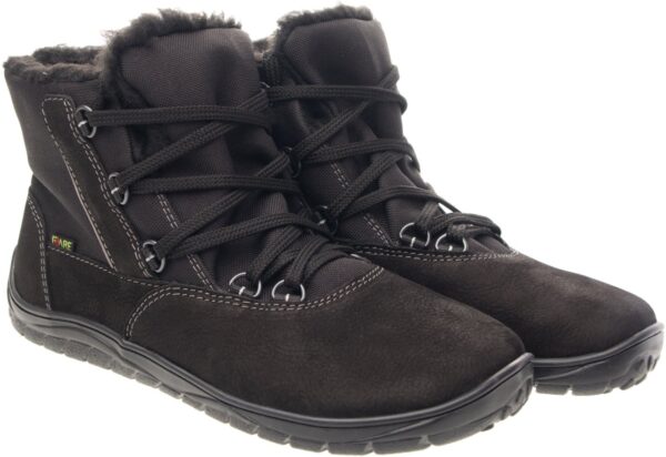 BOTA RESPETUOSA BAREFOOT FARE BARE NEGRO CON BORREGUITO Y MEMBRANA IMPERMEABLE - Imagen 3