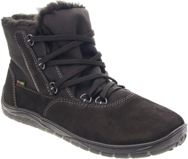 BOTA RESPETUOSA BAREFOOT FARE BARE NEGRO CON BORREGUITO Y MEMBRANA IMPERMEABLE - Imagen 4