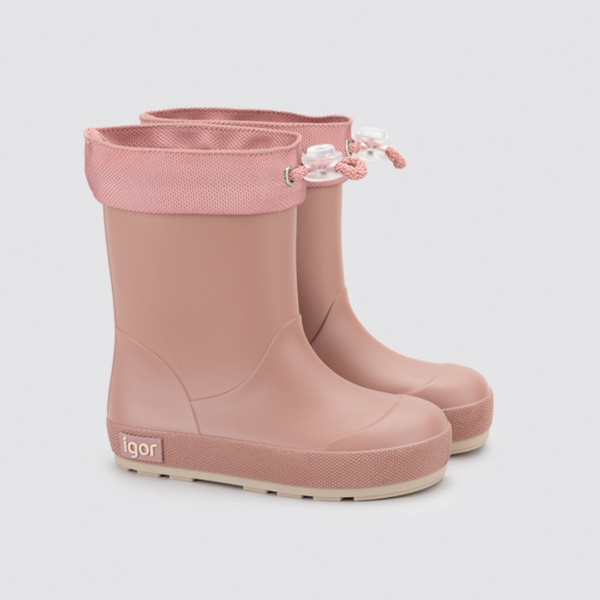 BOTAS DE AGUA YOGI DK CON CUELLO Y BORREGUITO COLOR ROSA - IGOR