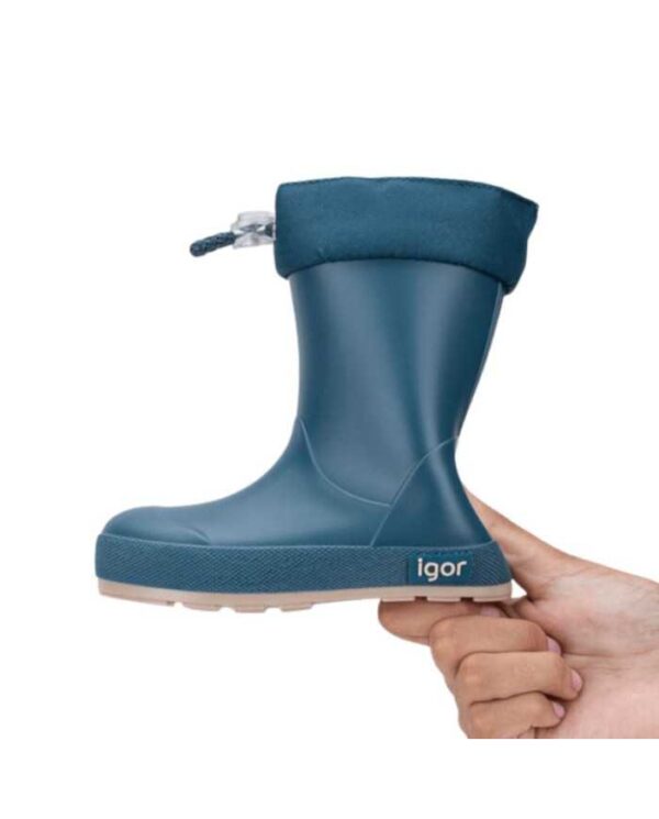 BOTAS DE AGUA YOGI DK CON CUELLO Y BORREGUITO COLOR PETROLEO - IGOR - Imagen 3