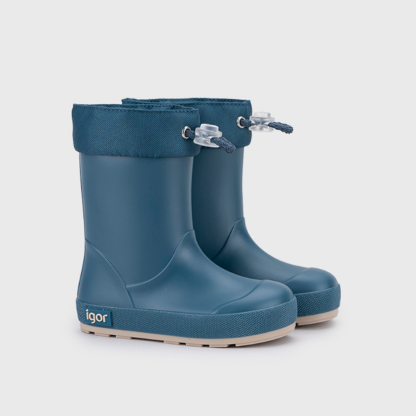BOTAS DE AGUA YOGI DK CON CUELLO Y BORREGUITO COLOR PETROLEO - IGOR