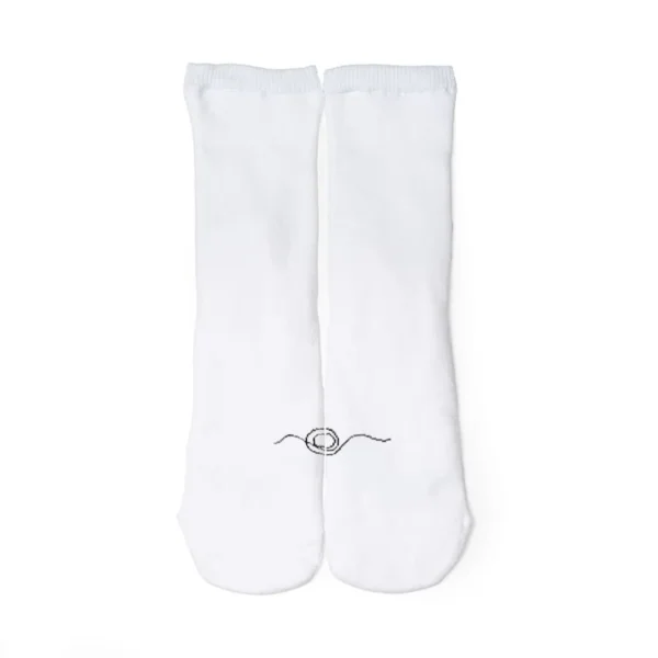 CALCETINES ANATOMICOS DE RIZOS EN BLANCO - A TRES HILOS