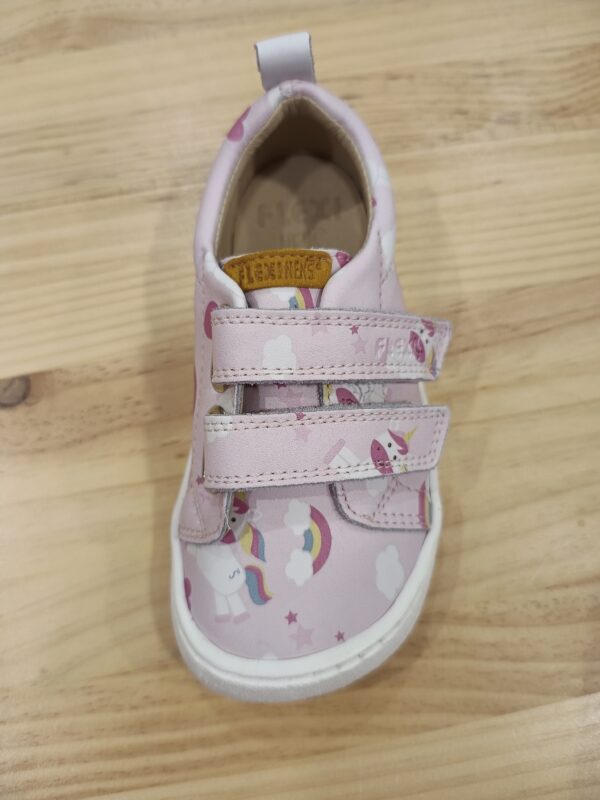 DEPORTIVA RESPETUOSA UNICORNIO PIEL DE FLEXINENS UNIFLEXI/SALVAJE ROSA/BLANCO - Imagen 3