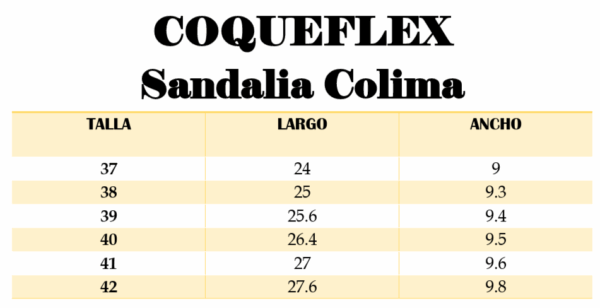 SANDALIA RESPETUOSA COLIMA NEGRO CON BRILLO DE COQUEFLEX - Imagen 3
