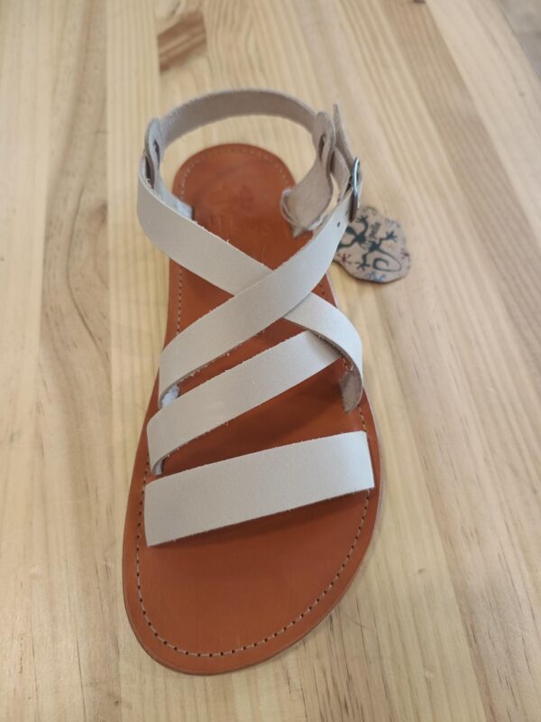 SANDALIA DE PIEL BEIGE ARTPELLE - Imagen 2