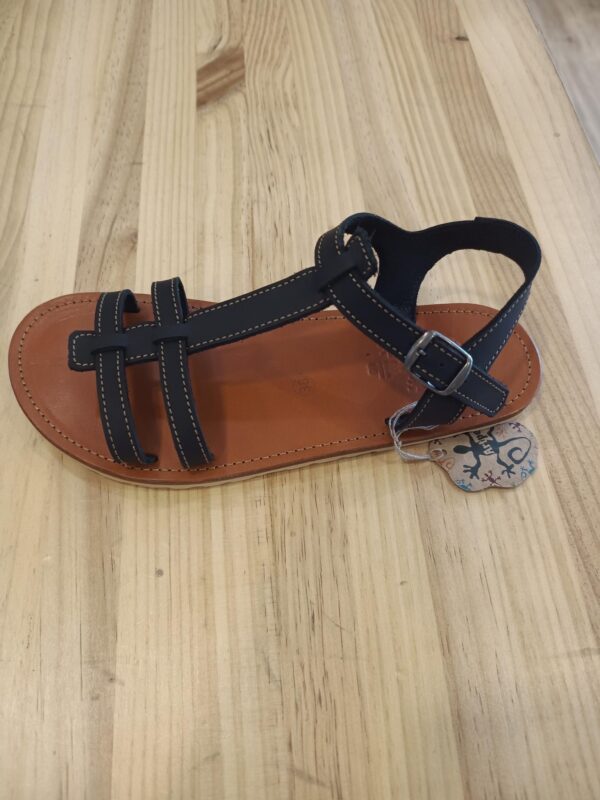 SANDALIA DE PIEL NEGRO ARTPELLE - Imagen 2