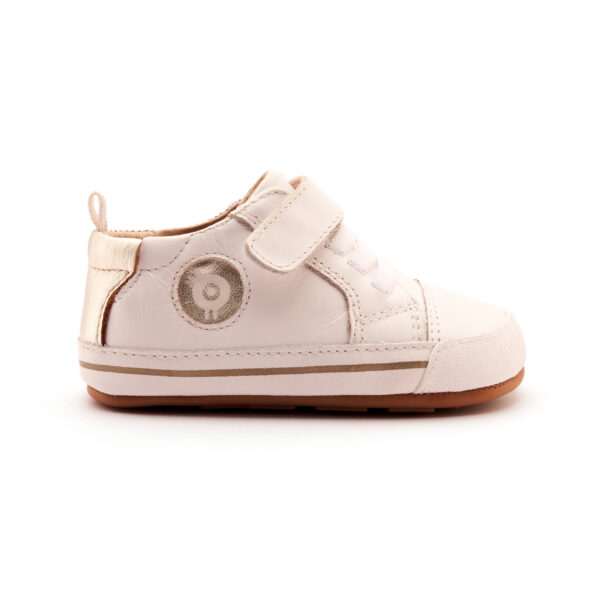 DEPORTIVA RESPETUOSA PARA PRIMEROS PASOS TEAM BUB SNOW/GOLD DE OLD SOLES - Imagen 2