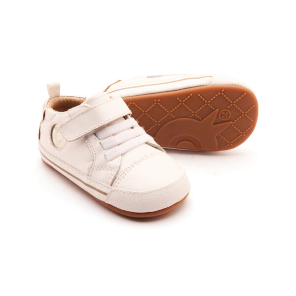 DEPORTIVA RESPETUOSA PARA PRIMEROS PASOS TEAM BUB SNOW/GOLD DE OLD SOLES - Imagen 3
