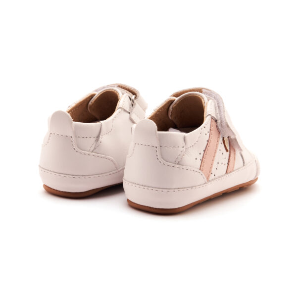 DEPORTIVA RESPETUOSA BABY BOUNCE SNOW/POWDER PINK/GOLD DE OLS SOLES - Imagen 4