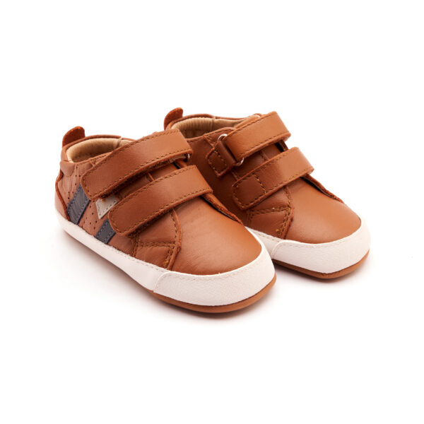 DEPORTIVA RESPETUOSA PRIMEROS PASOS BABY BOUNCE TAN/NAVY/GRIS DE OLD SOLES