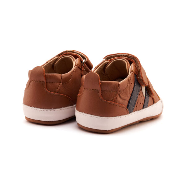 DEPORTIVA RESPETUOSA PRIMEROS PASOS BABY BOUNCE TAN/NAVY/GRIS DE OLD SOLES - Imagen 4
