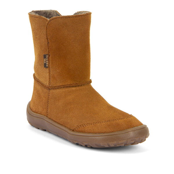 BOTA RESPETUOSA FRODDO BAREFOOT ADULTO CON MEMBRANA TEX ANTE COLOR COGNAC