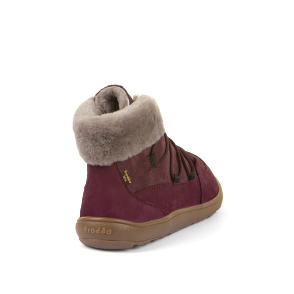 BOTA RESPETUOSA FRODDO BAREFOOT ADULTO UP FURRY W CON MEMBRANA TEX COLOR BURDEOS - Imagen 4