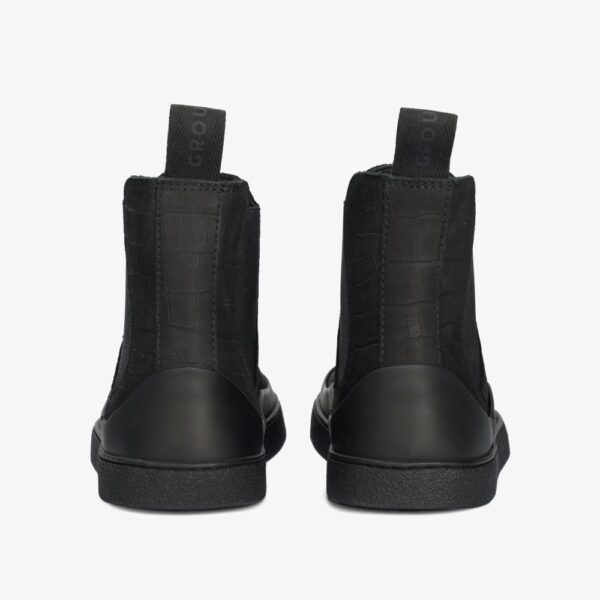 BOTIN BAREFOOT MUJER SIENA BLACK CROCO DE GROUNDIES - Imagen 6