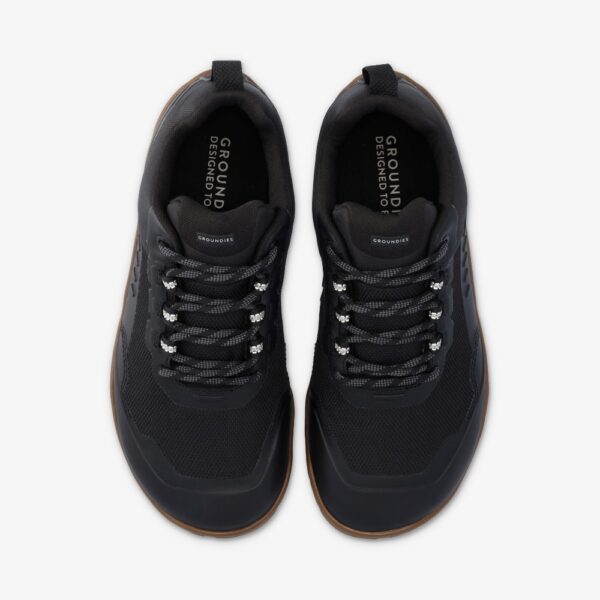 DEPORTIVAS BAREFOOT PARA SENDERISMO ALL TERRAIN LOW 2.0 BLACK CON MEMBRANA  DE GROUNDIES - Imagen 5