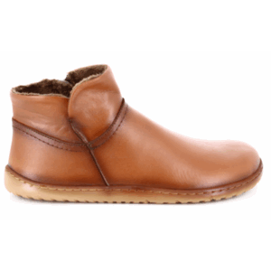 BOTINES BAREFOOT DE PIEL CON FORRO DE LANA VIVANT COLOR CUERO