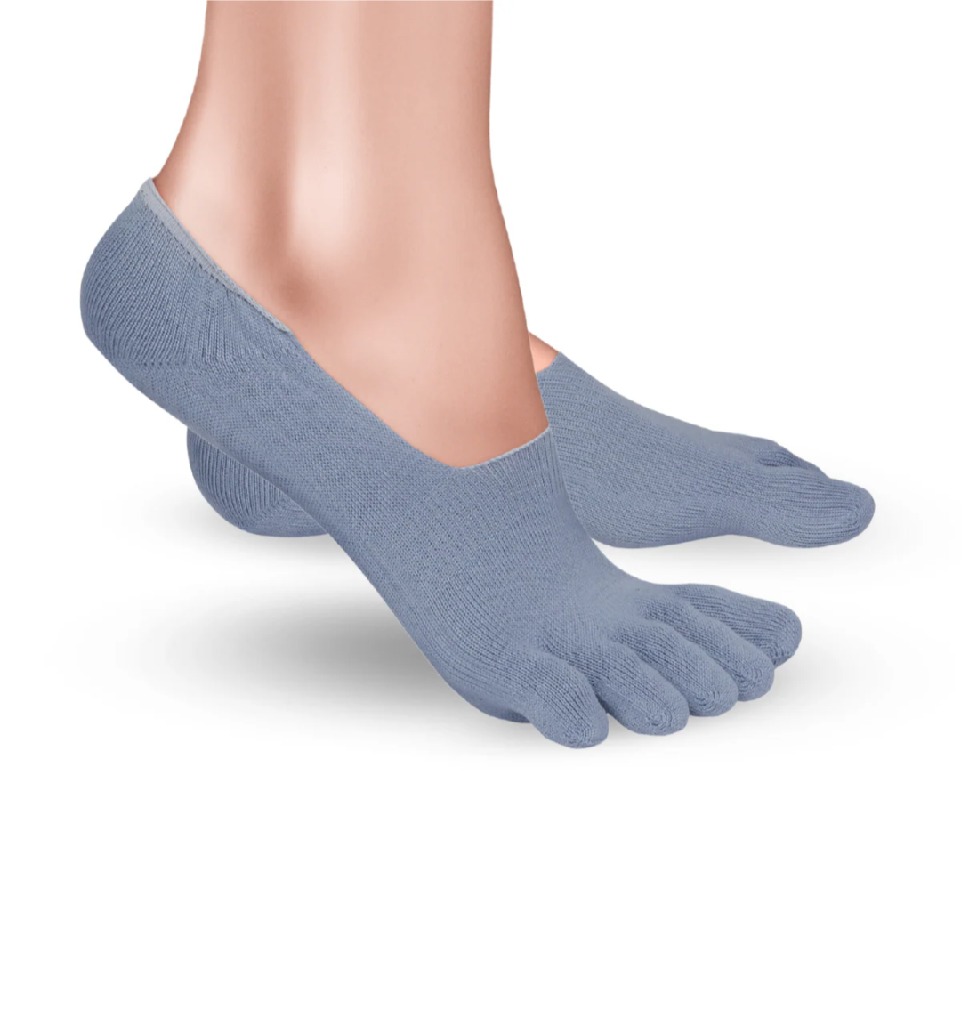 CALCETINES DE DEDOS " INVISIBLE" AZUL DE KNITIDO