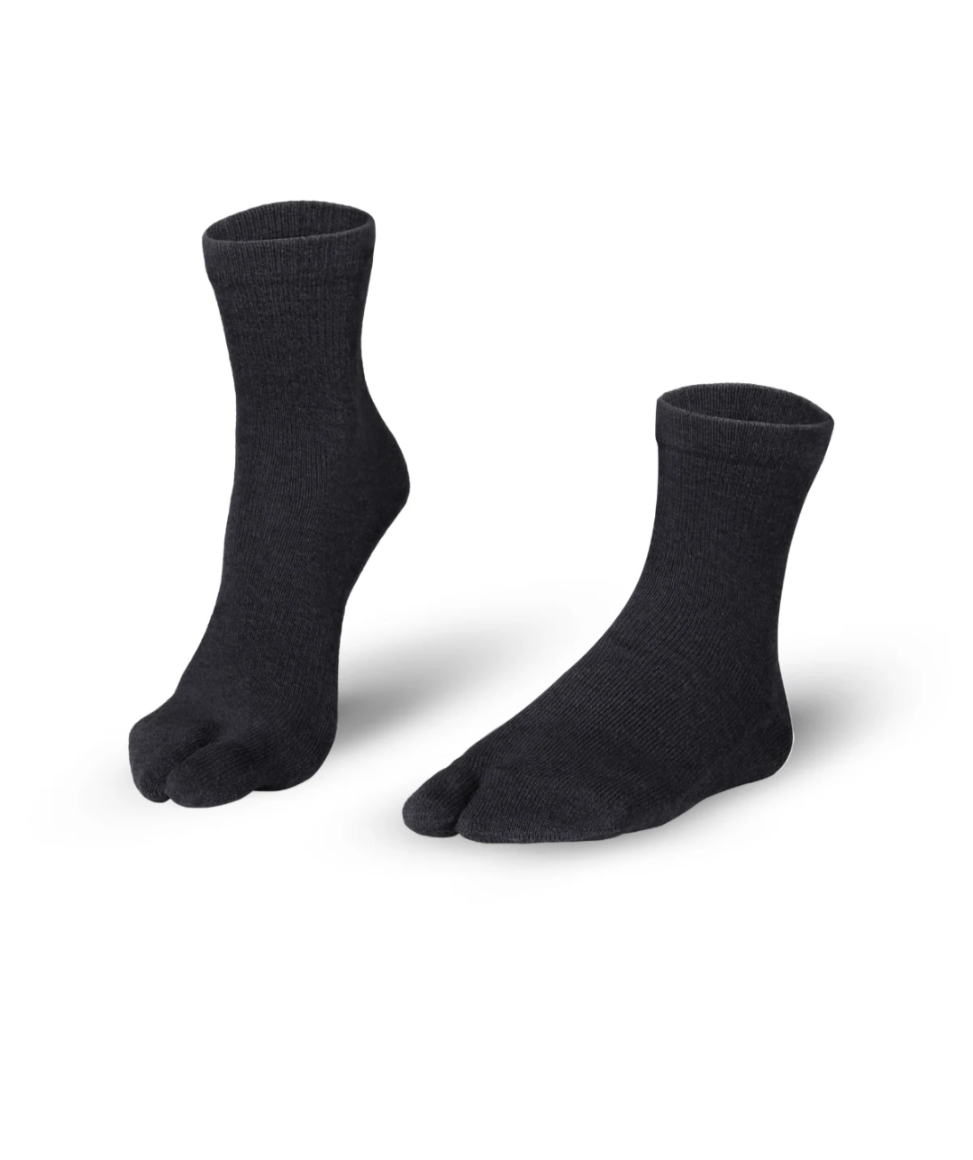 CALCETINES DE DEDOS TABI NEGRO DE CAÑA MEDIA DE KNITIDO